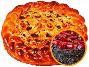 Пирог с вишней и маком, 1 кг