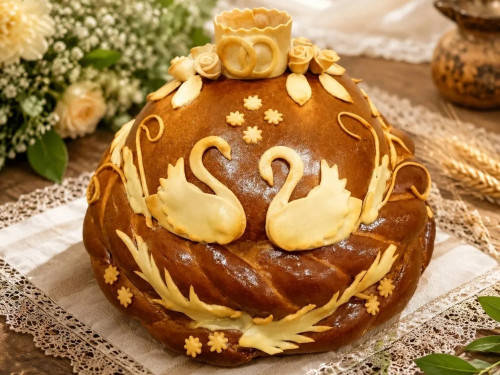 Каравай с лебедями, 1.5 кг